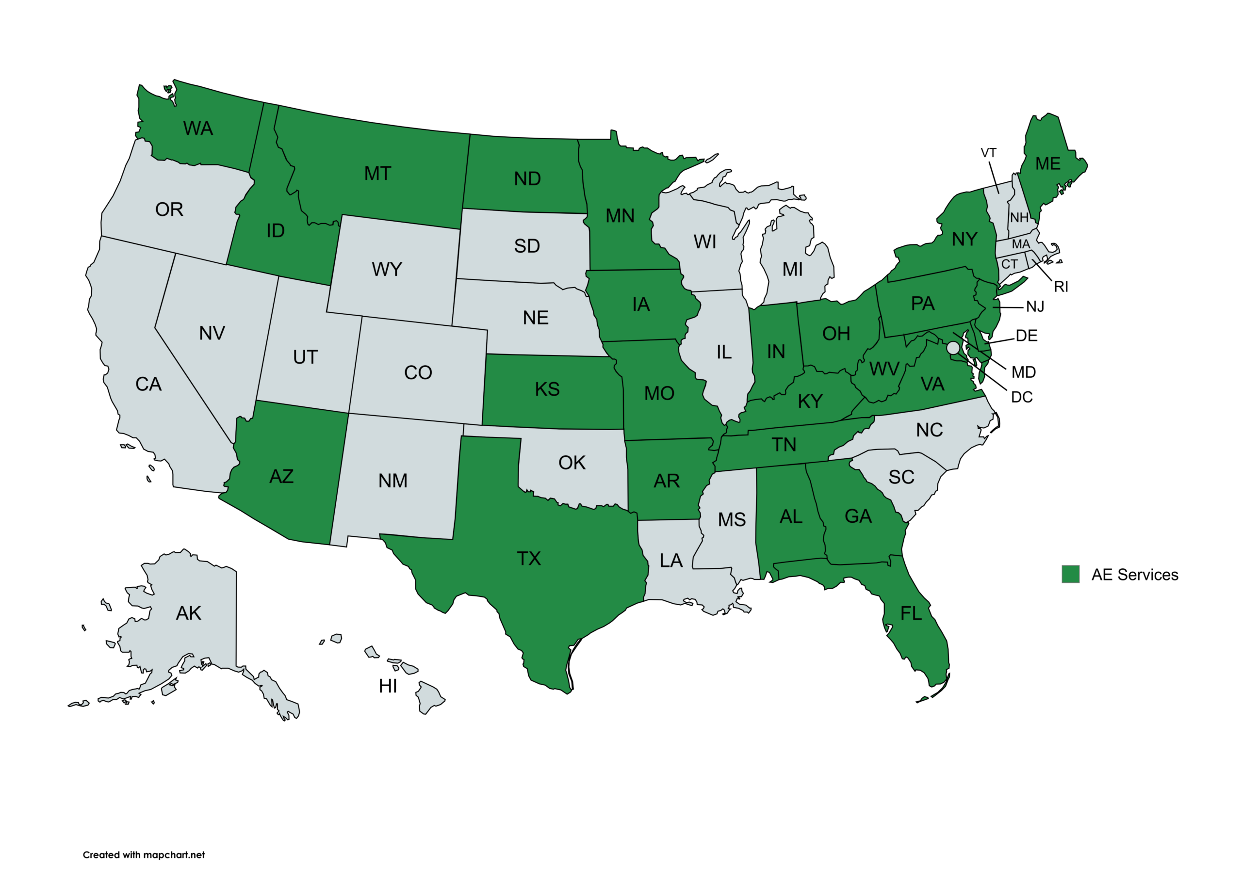 US map